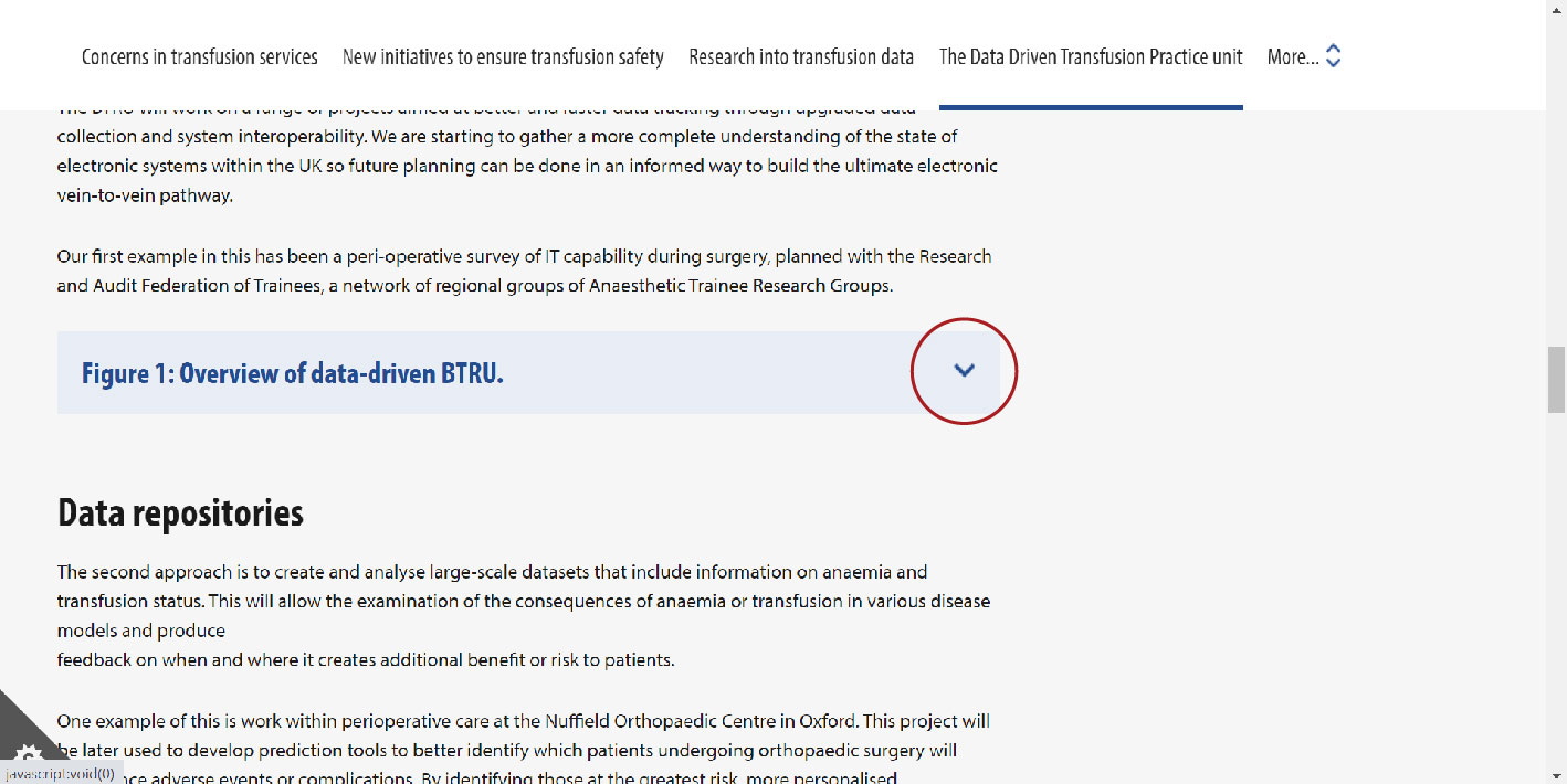 Screenshot showing where to press to expand the figure accordion